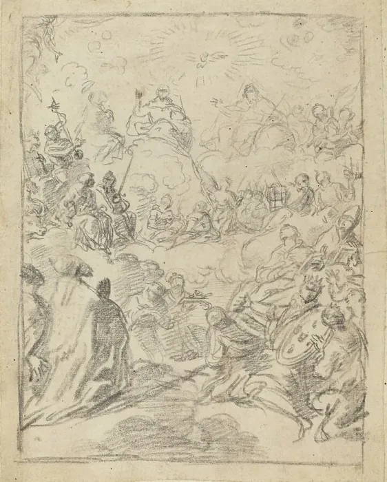 Framed Print : The Triumph of the Trinity (The Gloria). Creator: Francesco Solimena Framed Print : The Triumph of the Trinity (The Gloria). Creator: Francesco Solimena