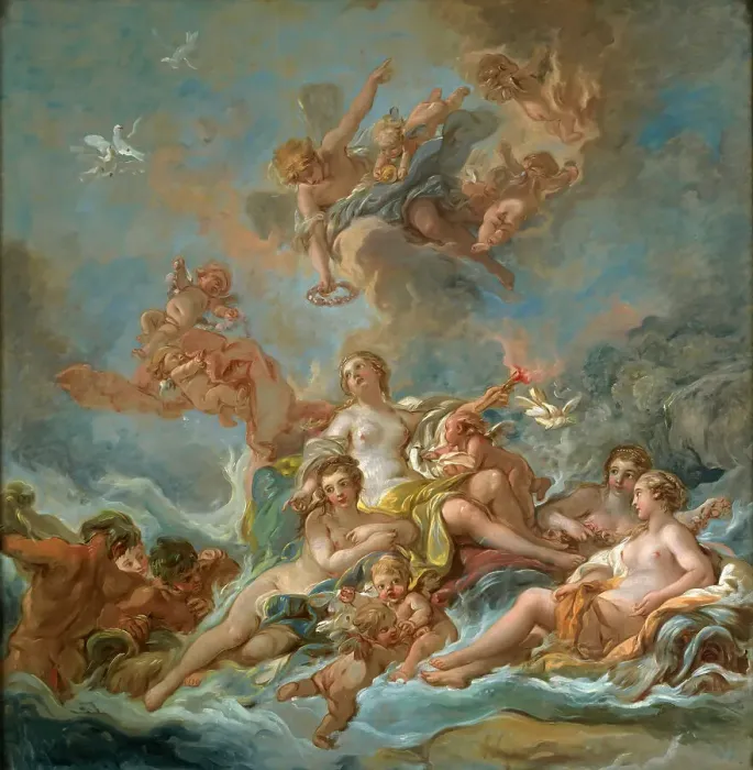 Framed Print : The Triumph of Venus, c. 1745. Creator: Boucher, François (1703-1770) Framed Print : The Triumph of Venus, c. 1745. Creator: Boucher, François (1703-1770)