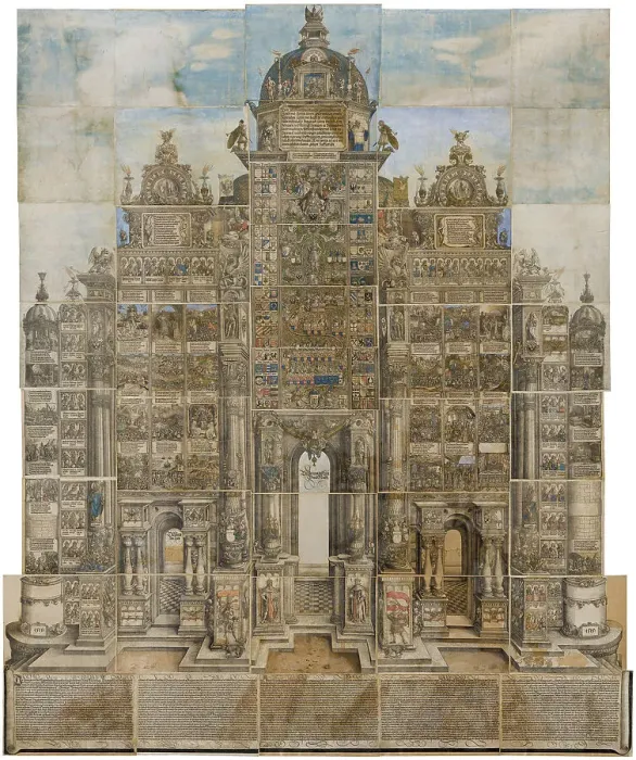 Framed Print : The Triumphal Arch of the Emperor Maximilian I. Artist: Altdorfer, Albrecht (c. 1480-1538) Framed Print : The Triumphal Arch of the Emperor Maximilian I. Artist: Altdorfer, Albrecht (c. 1480-1538)