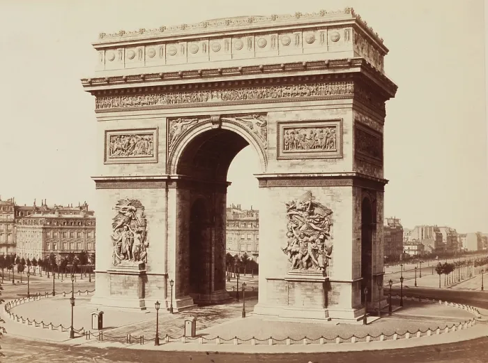 Framed Print : Triumphal Arch, Paris, between 1860 and 1870. Creator: Edouard Baldus Framed Print : Triumphal Arch, Paris, between 1860 and 1870. Creator: Edouard Baldus