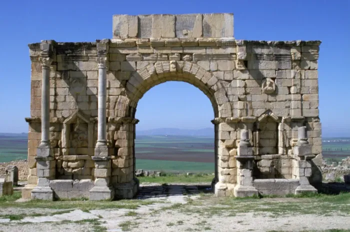 Framed Print : Triumphal arch, Volubilis, Morocco Framed Print : Triumphal arch, Volubilis, Morocco