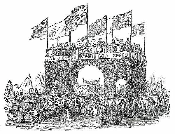 Triumphal Arch at West Lynn, 1850. Creator: Unknown