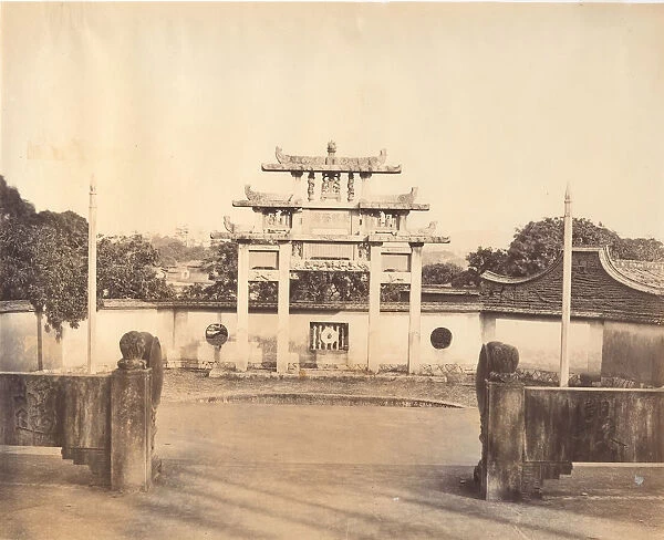 Triumphal Arche, Foochow, ca. 1869. Creator: Attributed to Tung Hing