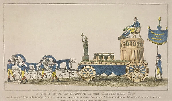 Triumphal car, pulled by four horses, June 29th, 1807