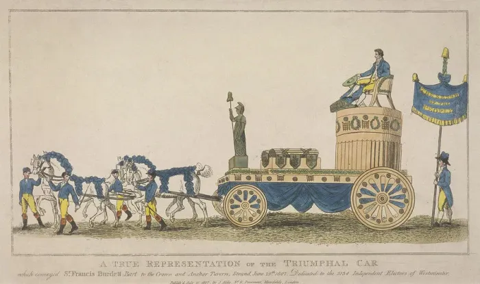 Framed Print : Triumphal car, pulled by four horses, June 29th, 1807 Framed Print : Triumphal car, pulled by four horses, June 29th, 1807
