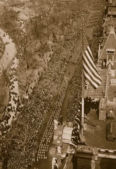 Framed Print : Triumphal march of the 27th Division, U. S. Army, in New York, March 25th, 1919 Framed Print : Triumphal march of the 27th Division, U. S. Army, in New York, March 25th, 1919