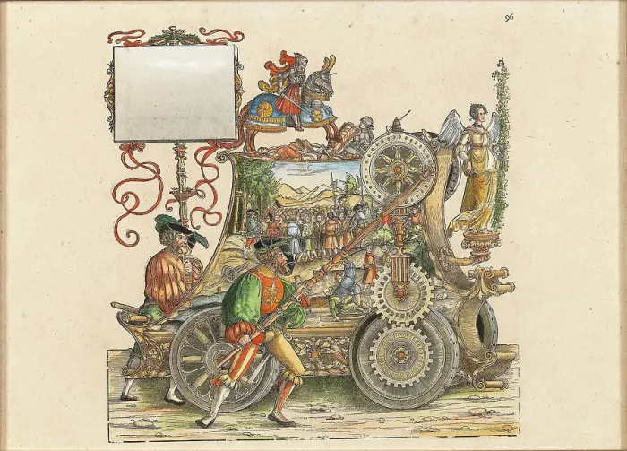 Framed Print : Triumphal Procession of the Emperor Maximilian I. Creator: Springinklee, Hans (c. 1490 / 95-c. 1540) Framed Print : Triumphal Procession of the Emperor Maximilian I. Creator: Springinklee, Hans (c. 1490 / 95-c. 1540)