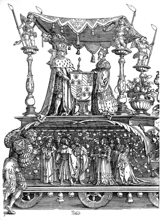Framed Print : Triumphal Return of Maximilian I, 1515, (1936). Artist: Albrecht Durer