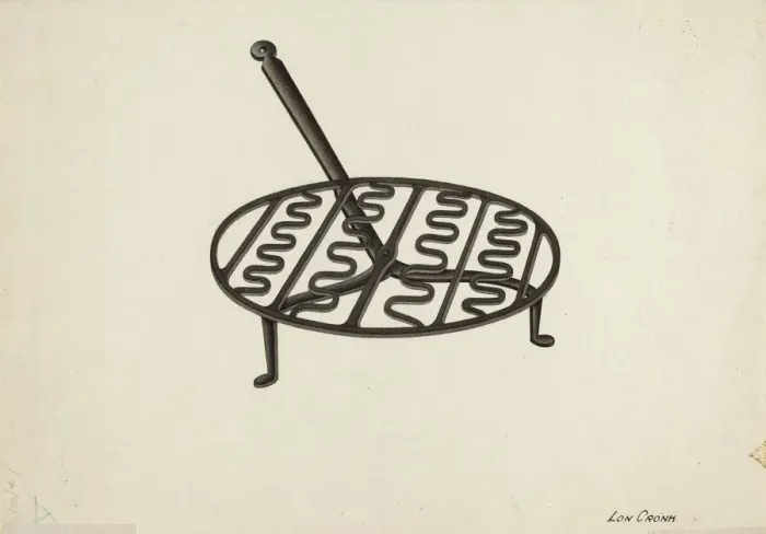 Framed Print : Trivet, 1935 / 1942. Creator: Lon Cronk Framed Print : Trivet, 1935 / 1942. Creator: Lon Cronk