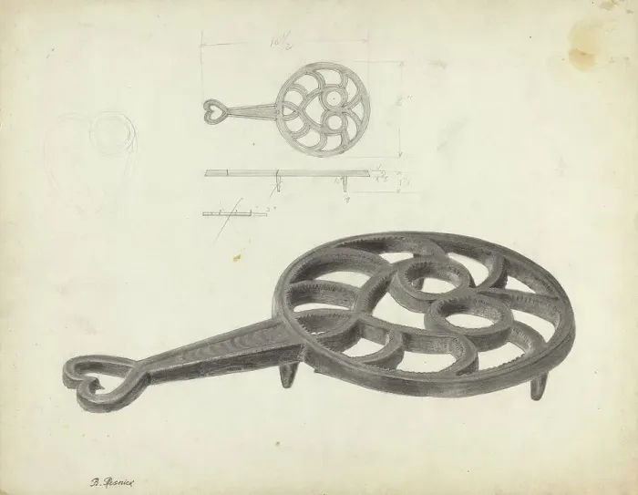 Framed Print : Trivet, c. 1938. Creator: Benjamin Resnick Framed Print : Trivet, c. 1938. Creator: Benjamin Resnick