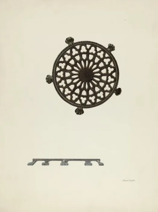 Framed Print : Trivet, c. 1939. Creator: Albert Rudin Framed Print : Trivet, c. 1939. Creator: Albert Rudin