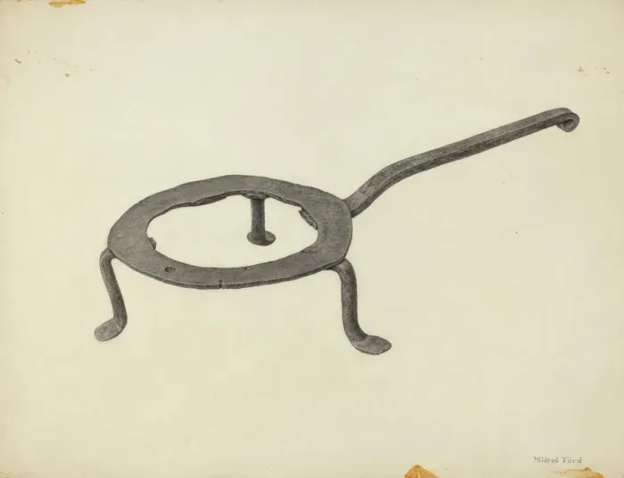Framed Print : Trivet, c. 1939. Creator: Mildred Ford Framed Print : Trivet, c. 1939. Creator: Mildred Ford