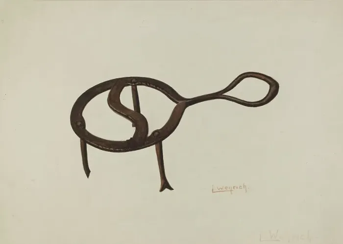 Framed Print : Trivet, c. 1940. Creator: Luther D. Wenrich Framed Print : Trivet, c. 1940. Creator: Luther D. Wenrich