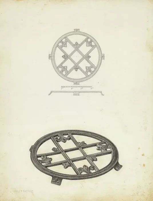 Framed Print : Trivet, c. 1941. Creator: Helen Hobart Framed Print : Trivet, c. 1941. Creator: Helen Hobart