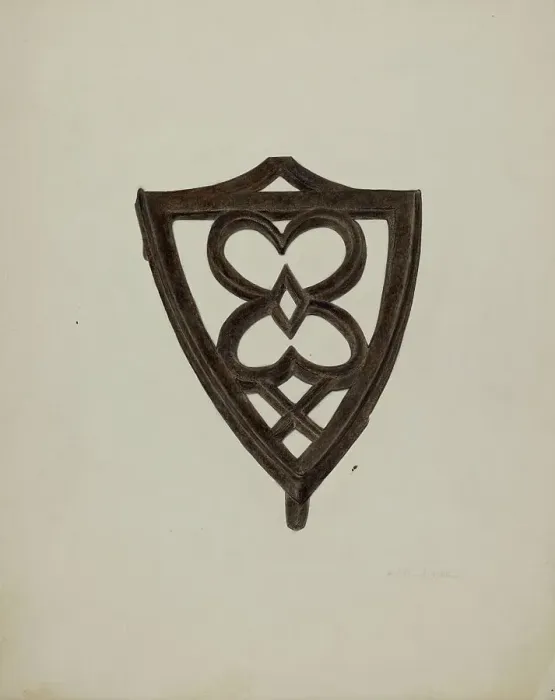 Framed Print : Trivet, c. 1942. Creator: Ardella Watkins Framed Print : Trivet, c. 1942. Creator: Ardella Watkins