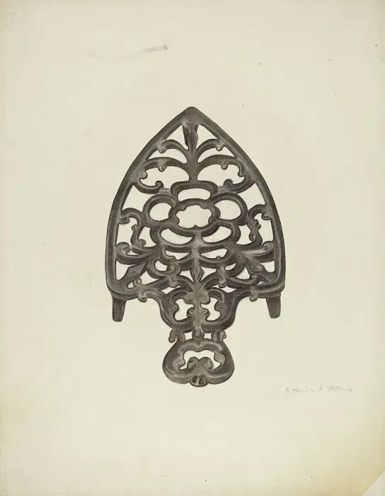 Framed Print : Trivet, c. 1942. Creator: Ardella Watkins Framed Print : Trivet, c. 1942. Creator: Ardella Watkins