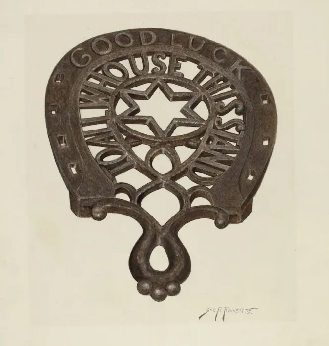 Framed Print : Trivet, c. 1942. Creator: Sydney Roberts Framed Print : Trivet, c. 1942. Creator: Sydney Roberts