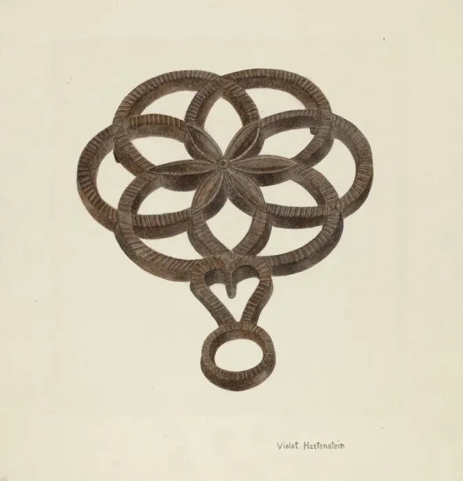 Framed Print : Trivet, c. 1942. Creator: Violet Hartenstein Framed Print : Trivet, c. 1942. Creator: Violet Hartenstein