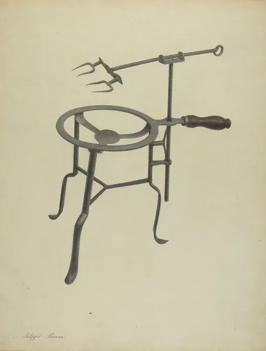 Framed Print : Trivet Toaster, c. 1938. Creator: Filippo Porreca Framed Print : Trivet Toaster, c. 1938. Creator: Filippo Porreca