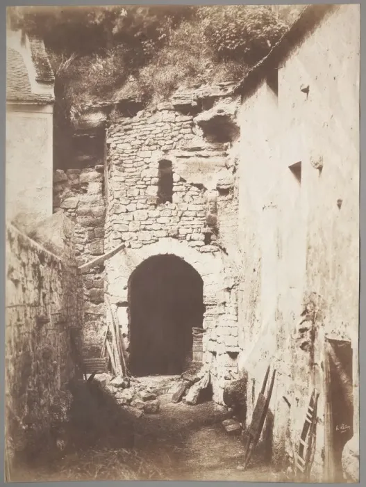 Framed Print : Behind the Troglodyte Farm, c. 1853. Creator: Henri Le Secq (French, 1818-1882) Framed Print : Behind the Troglodyte Farm, c. 1853. Creator: Henri Le Secq (French, 1818-1882)