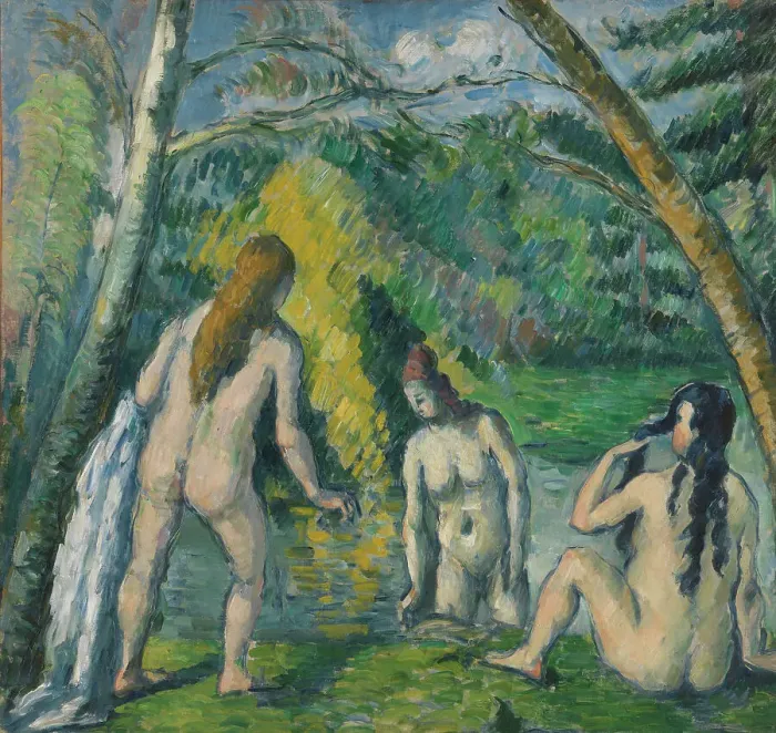Framed Print : Trois baigneuses, between 1879 and 1882. Creator: Paul Cezanne Framed Print : Trois baigneuses, between 1879 and 1882. Creator: Paul Cezanne