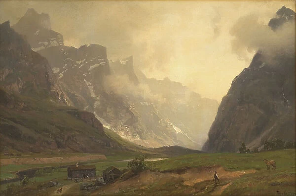 The Troll Peaks in Romsdalen: The Foot of Romsdalshorn to the Right, 1894. Creator: Hans Fredrik Gude