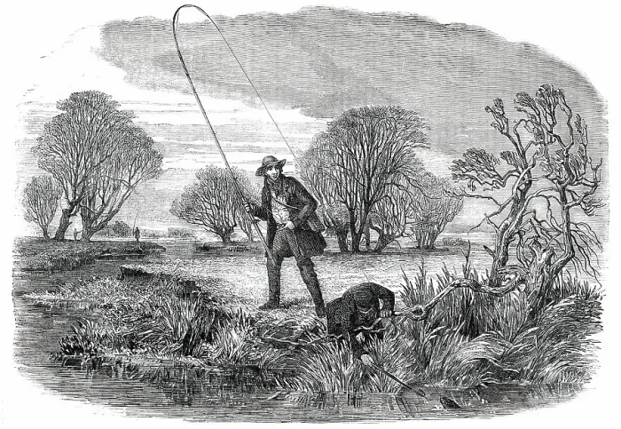 Framed Print : Trolling for Jack - drawn by Duncan, 1850. Creator: Unknown Framed Print : Trolling for Jack - drawn by Duncan, 1850. Creator: Unknown