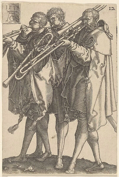 Three Trombonists, 1538. Creator: Aldegrever, Heinrich (1502-1560)