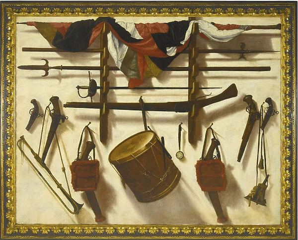 Trompe l oeil with a Gun rack. Artist: Victoria, Vicente (1650-1709)
