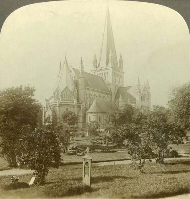 Framed Print : Trondhjem cathedral, whose traditions reach back eight centuries, Norway, c1905 Framed Print : Trondhjem cathedral, whose traditions reach back eight centuries, Norway, c1905