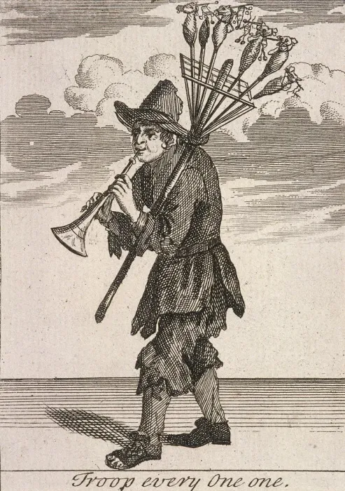 Framed Print : Troop every One One, Cries of London, (c1688?) Framed Print : Troop every One One, Cries of London, (c1688?)