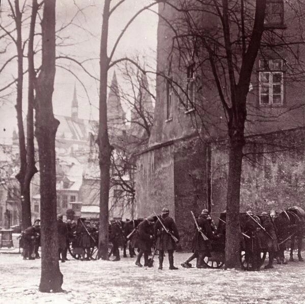 Troops, Aachen, Germany, c1914-c1918
