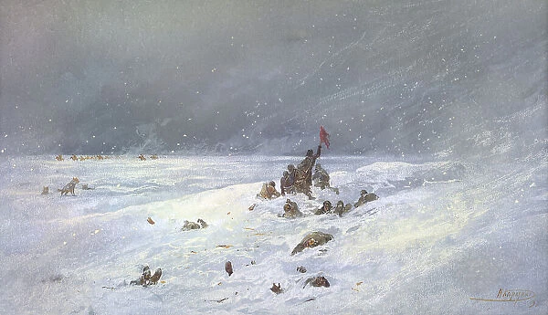 Troops Buried by a Snowstorm, 19th century. Creator: Nikolay Nikolaevich Karazin