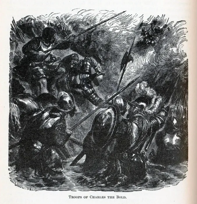 Framed Print : Troops of Charles the Bold, 1882. Artist: Brend amour, Richard (1831-1915) Framed Print : Troops of Charles the Bold, 1882. Artist: Brend amour, Richard (1831-1915)