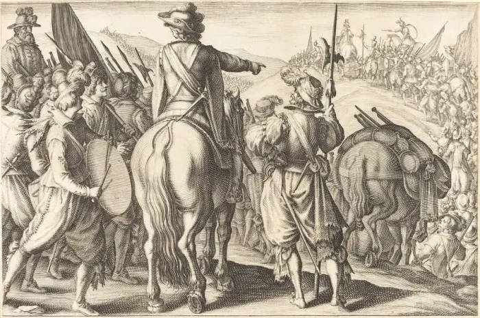 Framed Print : The Troops on the March, c. 1614. Creator: Jacques Callot Framed Print : The Troops on the March, c. 1614. Creator: Jacques Callot