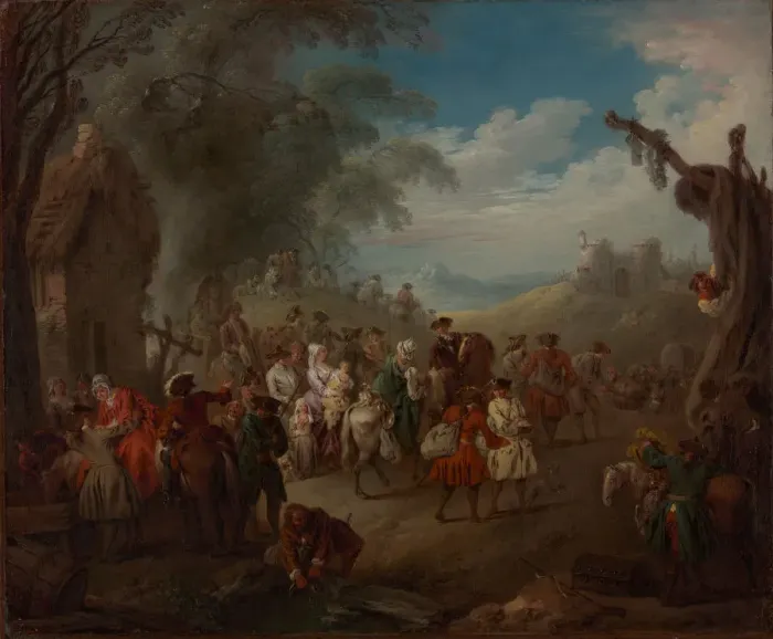 Framed Print : Troops on the March, ca. 1725. Creator: Jean-Baptiste Pater Framed Print : Troops on the March, ca. 1725. Creator: Jean-Baptiste Pater