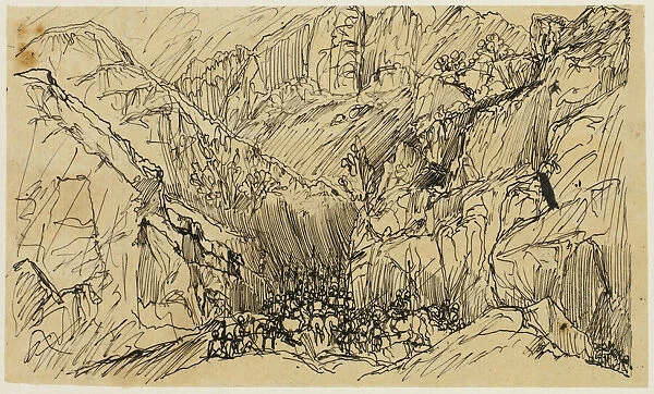 Troops in the Pass, n. d. Creator: Rodolphe Bresdin
