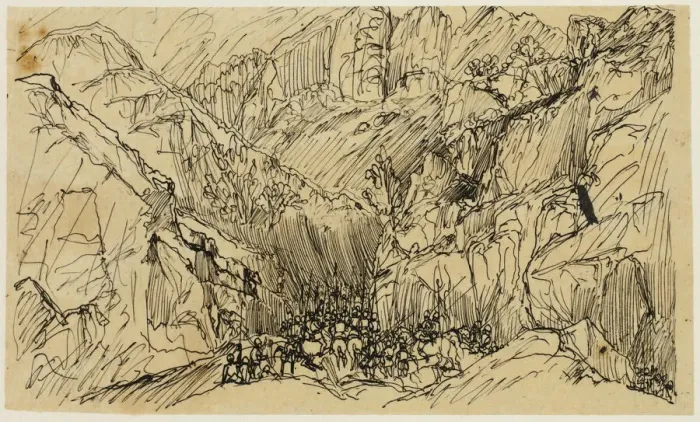 Framed Print : Troops in the Pass, n. d. Creator: Rodolphe Bresdin Framed Print : Troops in the Pass, n. d. Creator: Rodolphe Bresdin