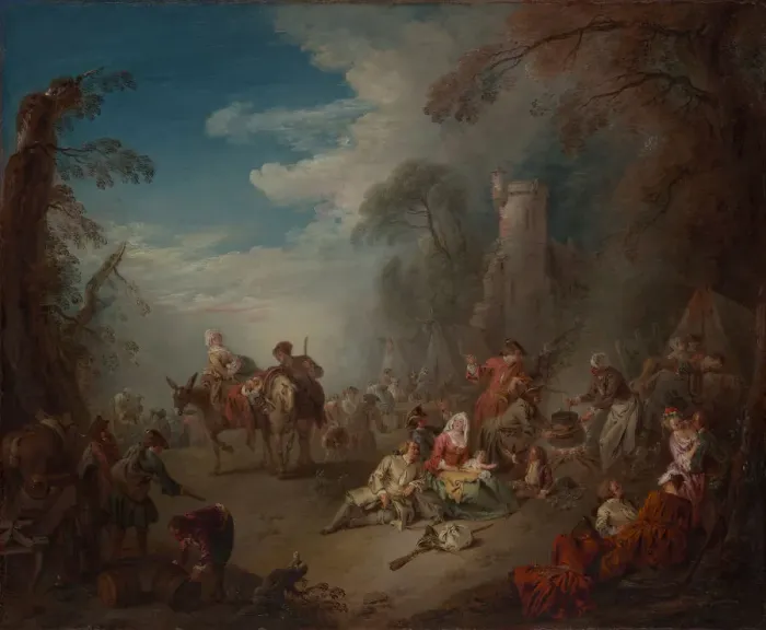Framed Print : Troops at Rest, ca. 1725. Creator: Jean-Baptiste Pater Framed Print : Troops at Rest, ca. 1725. Creator: Jean-Baptiste Pater