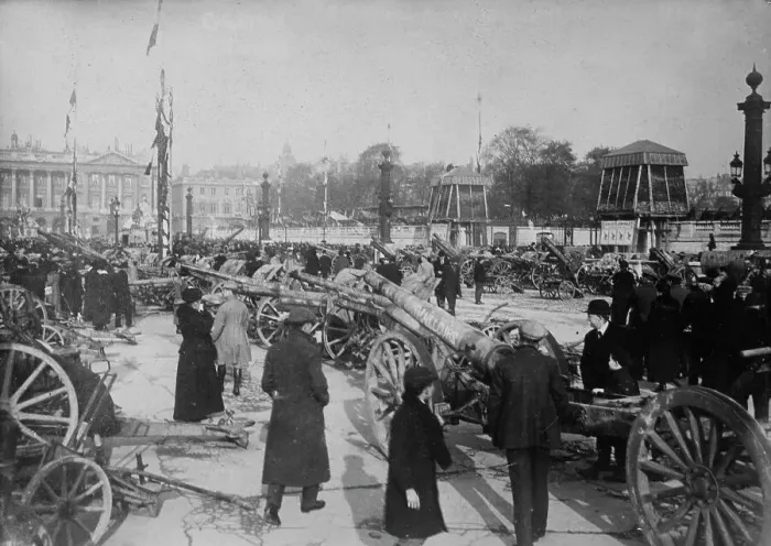Framed Print : Trophies, Place de la Concorde, 1918 or 1919. Creator: Bain News Service Framed Print : Trophies, Place de la Concorde, 1918 or 1919. Creator: Bain News Service