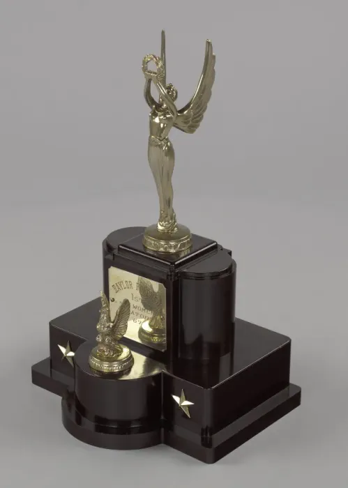 Framed Print : Trophy awarded to the Texas Southern University Debate Team, 1967. Creator: A. C Framed Print : Trophy awarded to the Texas Southern University Debate Team, 1967. Creator: A. C