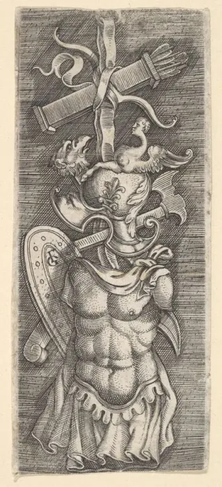 Framed Print : Trophy, mid-16th century. Creator: Master FG Framed Print : Trophy, mid-16th century. Creator: Master FG