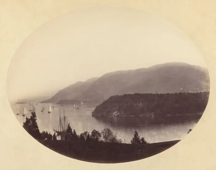 Framed Print : From Trophy Point, West Point, Hudson River, c. 1867-1868. Creator: George K Warren Framed Print : From Trophy Point, West Point, Hudson River, c. 1867-1868. Creator: George K Warren