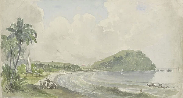Tropical coastal landscape, 1845-1925. Creator: Julius Jacobus van de Sande Bakhuyzen