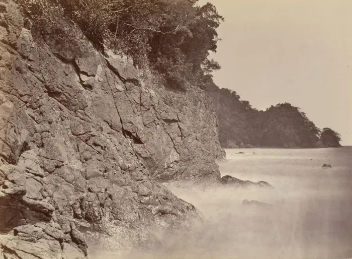 Framed Print : Tropical Scenery, Cliff - Limon Bay, 1871. Creator: John Moran Framed Print : Tropical Scenery, Cliff - Limon Bay, 1871. Creator: John Moran