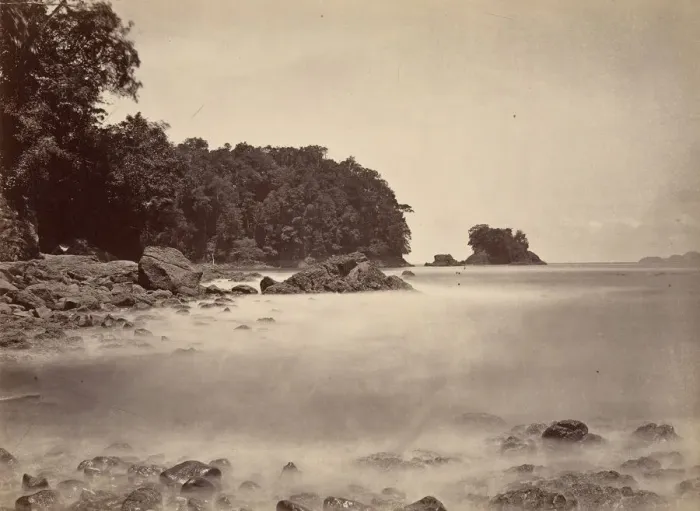 Framed Print : Tropical Scenery, View of Limon Bay, 1871. Creator: John Moran Framed Print : Tropical Scenery, View of Limon Bay, 1871. Creator: John Moran