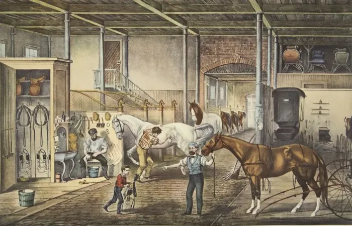 Framed Print : Trotting Cracks At Home, A Model Stable, pub Framed Print : Trotting Cracks At Home, A Model Stable, pub
