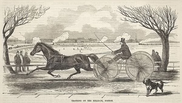 Trotting on the Mill Dam, Boston, 1859. Creator: Winslow Homer (American, 1836-1910)
