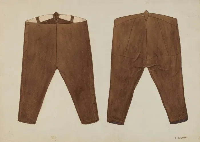 Framed Print : Trousers, c. 1936. Creator: Syrena Swanson Framed Print : Trousers, c. 1936. Creator: Syrena Swanson
