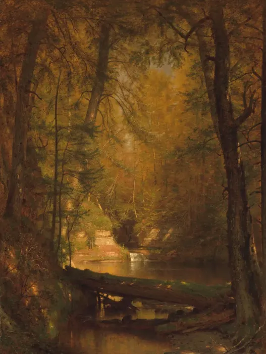 Framed Print : The Trout Pool, 1870. Creator: Worthington Whittredge Framed Print : The Trout Pool, 1870. Creator: Worthington Whittredge